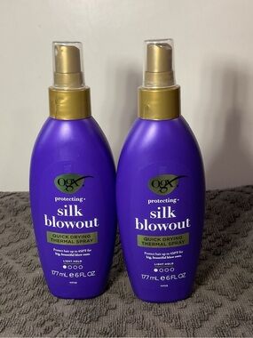 OGX Silk Blowout Quick Drying Thermal Spray 2 bottles